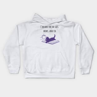 Cats, Books, and Tea Kids Hoodie